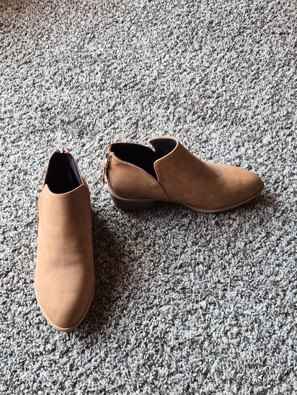 Women's Tan Suede Ankle Boots Size 6.5 (37)